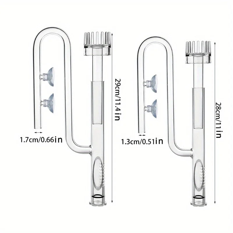 Glass Lily Pipe Inflow with Surface Skimmer (13/17mm, Planted Tank)
