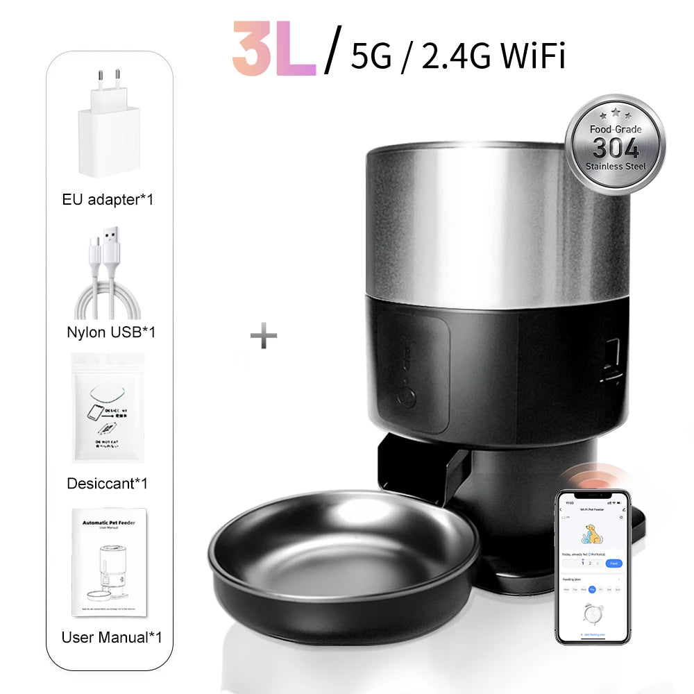 Smart Automatic Pet Feeder (Timed, Programmable, Dog & Cat)