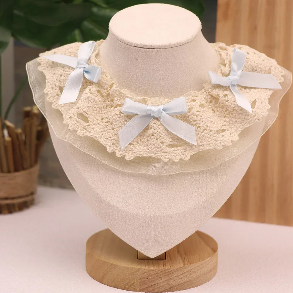 Lace Bow Pet Scarf
