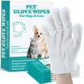 No-Wash Pet Cleaning Gloves — Pack of 6 Disposable Grooming Wipes