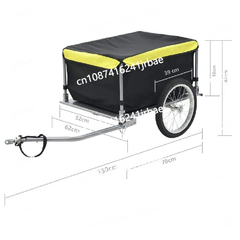 Foldable Bicycle Rear Pet Trailer — Pull-Behind Cycling Carrier for Pets & Outdoor Baggage