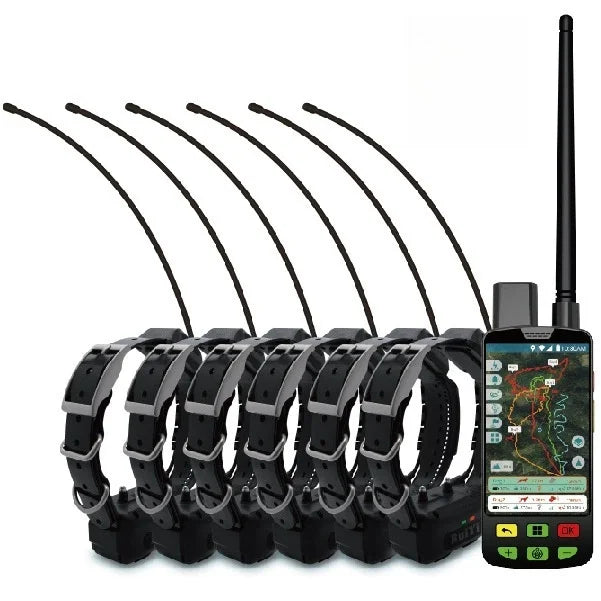 Multi-Dog GPS Tracker & Remote Training Device with Handheld Unit for Working Dogs