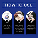 Dog & Cat Teeth Cleaning Finger Wipes — Reduces Plaque, Freshens Breath, 50-Pack