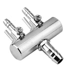 Stainless Steel Aquarium Air Flow Control Valve (8mm to 4mm, Splitter)