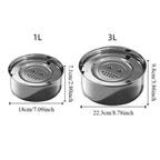 Stainless Steel Anti-Spill Dog Water Bowl (Non-Slip, Portable)
