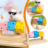 Wooden Fitness Cube — Multi-Faceted Activity Toy for Hamsters
