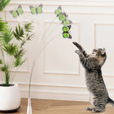 Electric Rotating Butterfly Cat Toy — Suction Cup Auto Flutter Toy