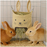 Hanging Hay Feed Bag for Rabbits — Convenient Cage-Mounted Feeder