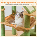 71-Inch Cat Tree Tower with 8 Scratching Posts & Hammock