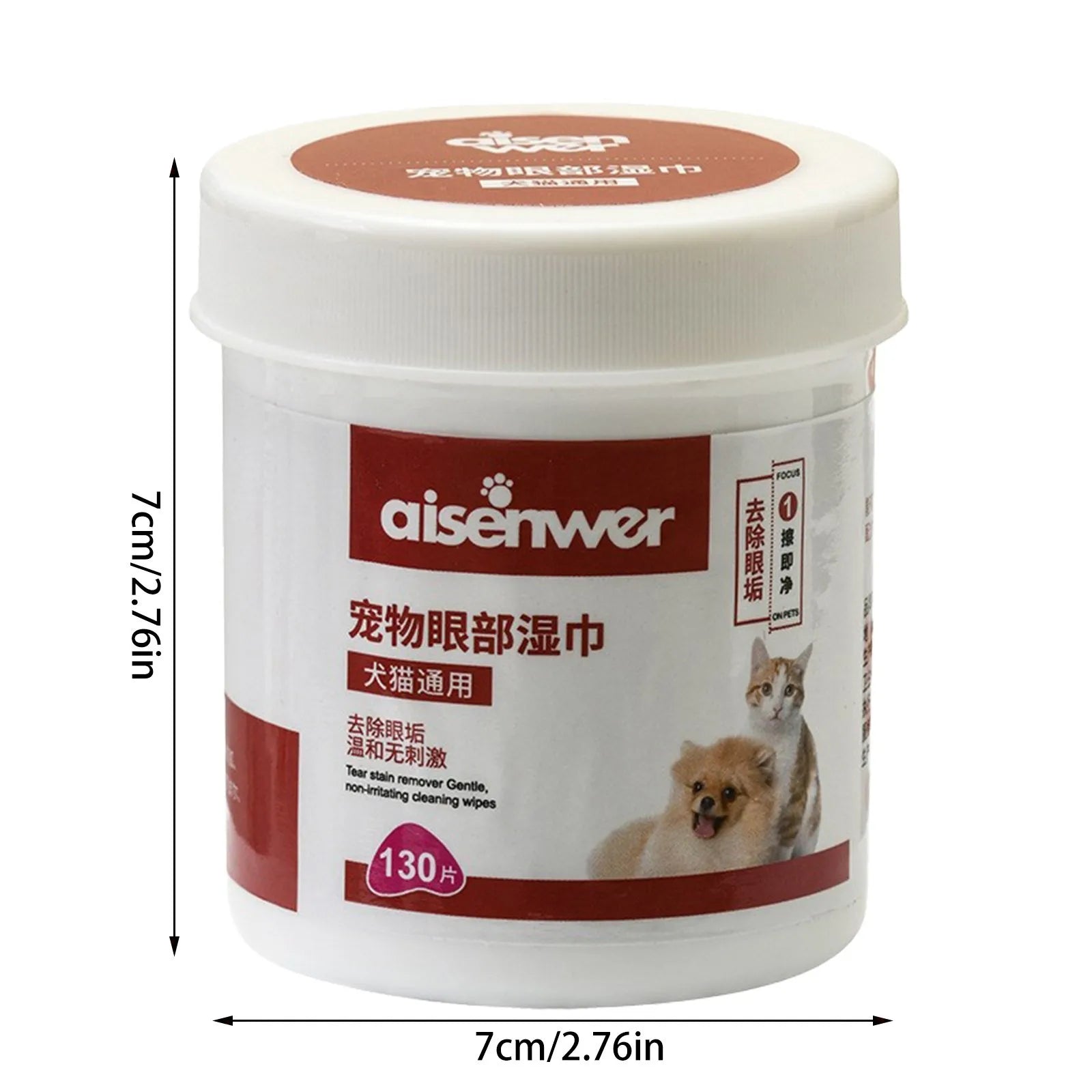 130-Count Pet Eye & Ear Wipes — Aloe Extract Cleaning Wipes for Dogs & Cats