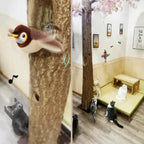Touch-Activated Flapping Bird Cat Toy — Hangable USB Chirping Sparrow