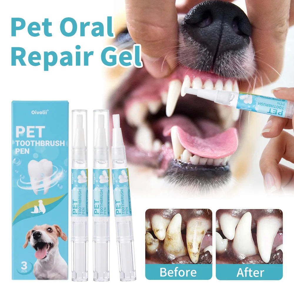 Soft-Brush Dental Gel Pen — Tartar Control & Gentle Gum Care, 3-Pack