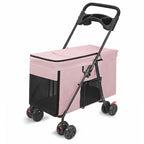 Foldable All-Terrain Large Dog & Cat Stroller Cart — Portable Outdoor Carrier