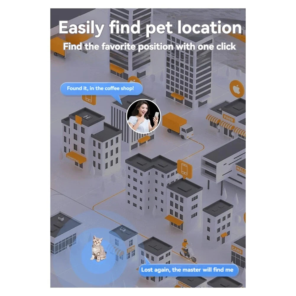 Waterproof IP65 Dog Tracker - Universal Collar Fit (Android & iOS)