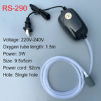 Ultra-Silent Aquarium Air Pump (3W/5W, 220V, Portable Oxygenator)