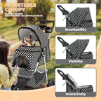 Lightweight 3-Wheel Foldable Pet Jogger Stroller with Breathable Mesh — Max 33 lbs
