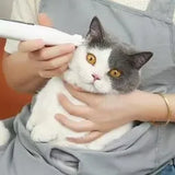 Anti-Fur Cat Grooming Apron with Kangaroo Pocket — Durable Wearable Smock for Cat Lovers