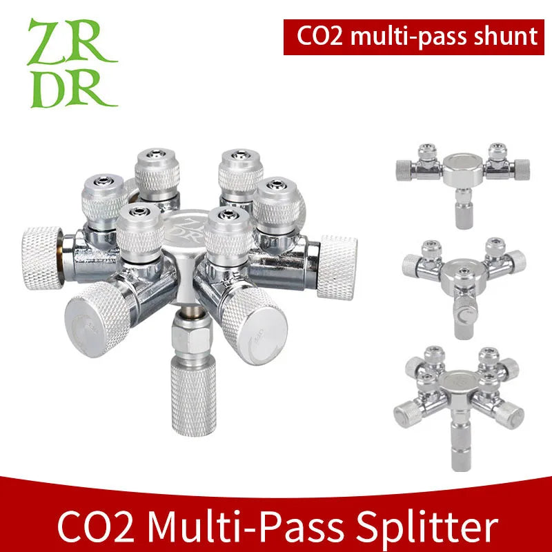 ZRDR Multi-Way CO2 Distributor with Needle Valve & Bubble Counter