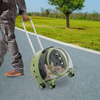 3-Section Expandable Rolling Pet Carrier Stroller with Front Opening for Small Dogs & Cats