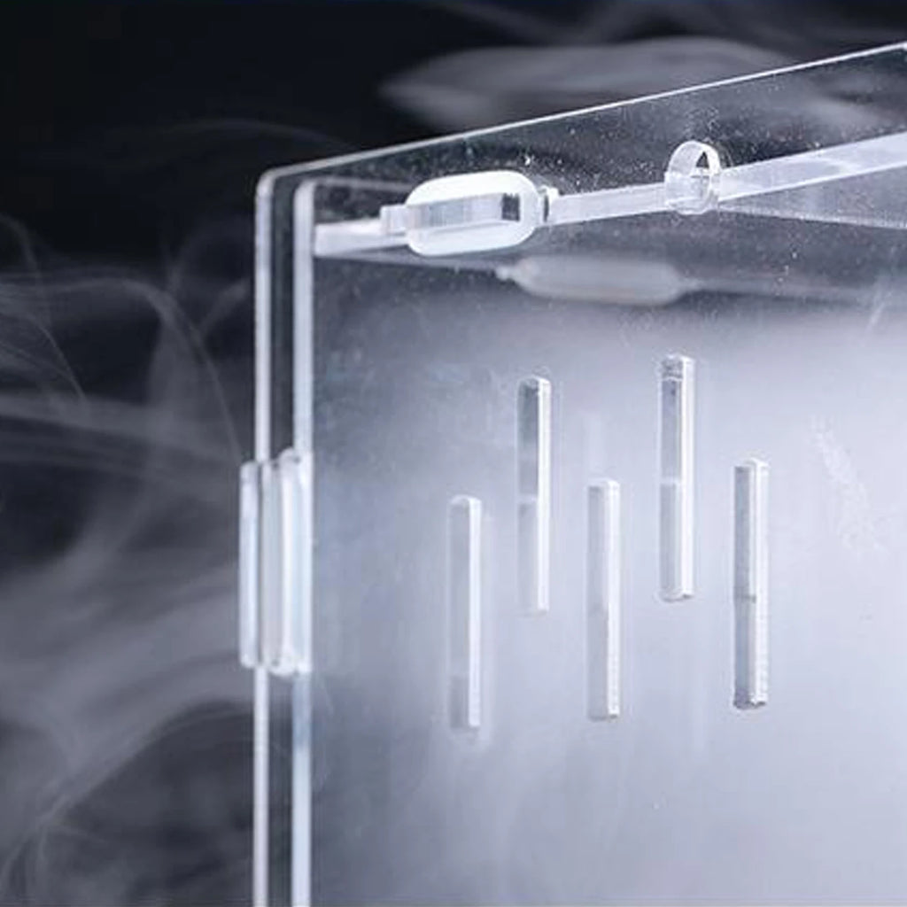 Clear Acrylic Reptile Breeding Box — Ventilated Habitat, Multiple Sizes
