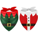 Christmas Tie-On Dog Bandana (Red & Green, Adjustable)