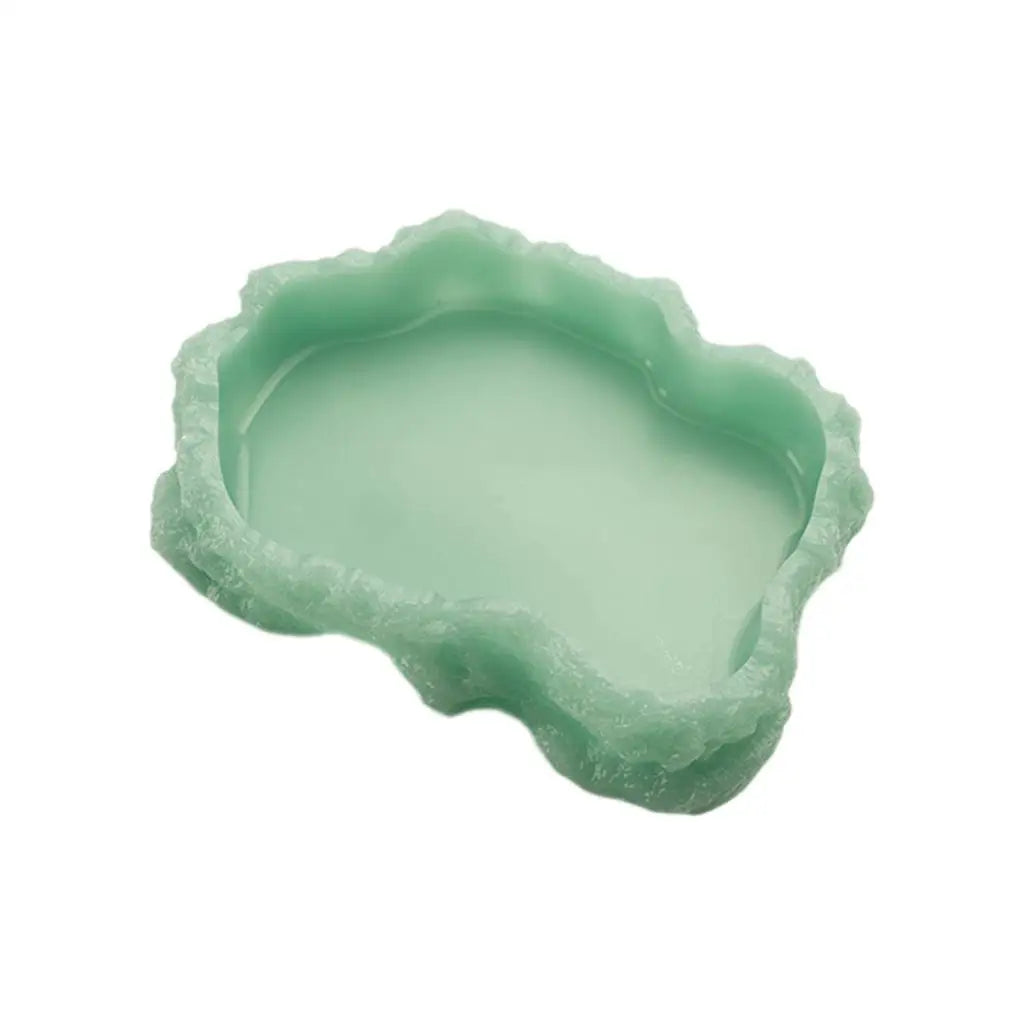 Decorative Resin Rock Water Bowl — Natural-Look Reptile Feeder