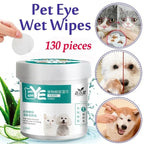 Gentle Cotton Pet Eye Wipes — Tear Stain Remover, 130pcs