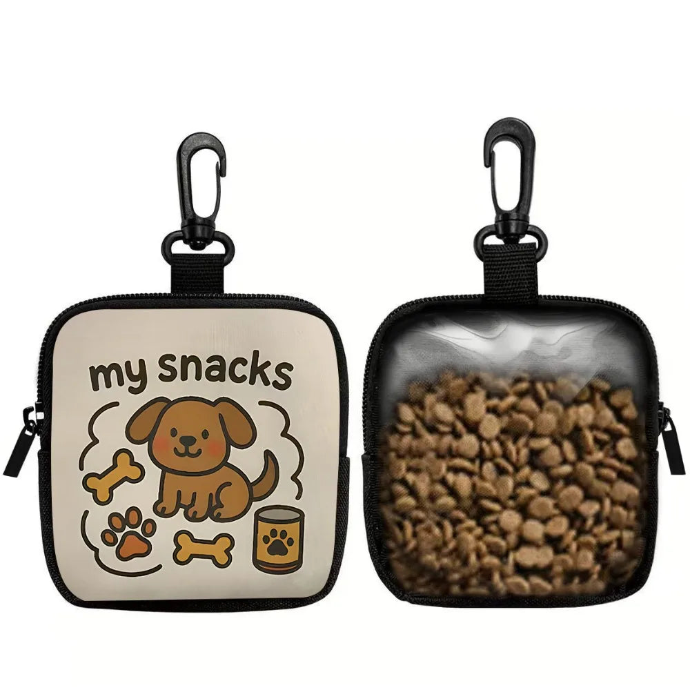 Dog Treat Pouch with Transparent Window (Zipper, Waterproof)