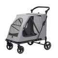 Acrylic Panel Waterproof Breathable Pet Stroller for Small Dogs & Cats