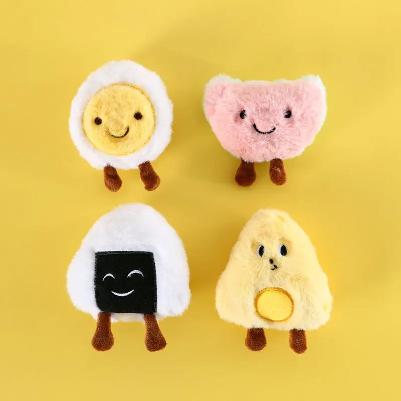 Catnip Squeaky Plush Cat Toy — Food-Shaped Design with Built-In Bell