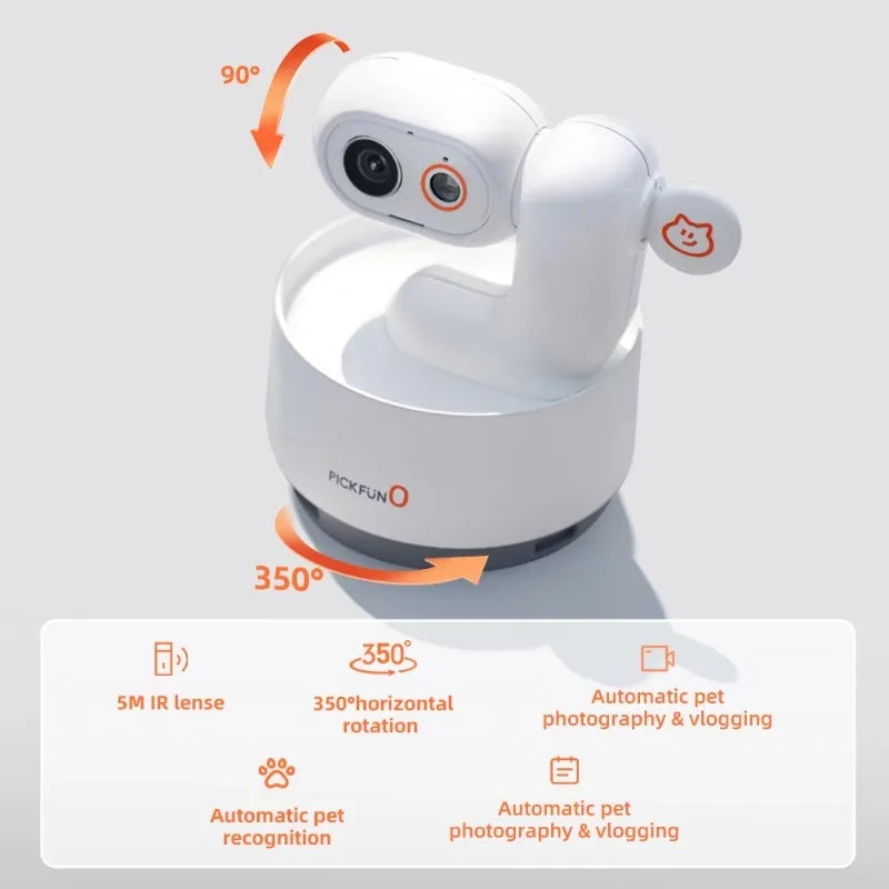 AI Pet Vlogging Camera with Activity Monitor, CCTV & Smart App for Cats & Dogs