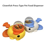 Clownfish Press-Activated Pet Treat Feeder (Interactive, Mental Enrichment)