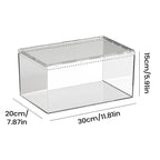 Transparent Acrylic Terrarium — Ventilated Enclosure for Spiders, Geckos & More