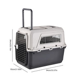 Rolling Pet Carrier with Wheels (Airline-Approved, Up to 44 lbs)