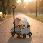 Small Foldable Outdoor Pet Stroller for Cats — Park-Ready Compact Travel Cart