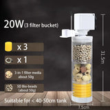 Silent Submersible Aquarium Filter (Turtle & Fish Tank, Bio Sponge)