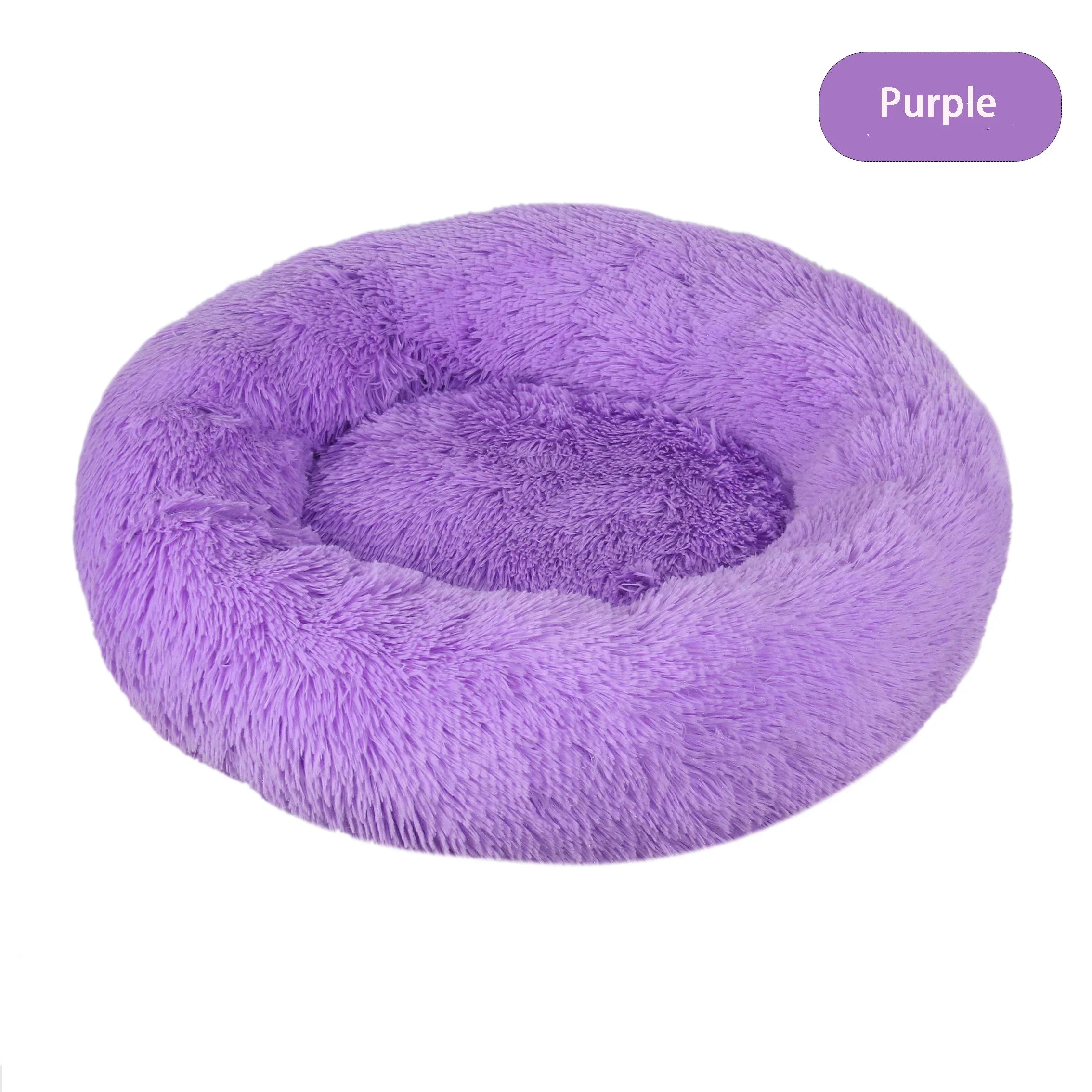 Round Plush Dog Bed