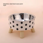 Raised Stainless Steel Pet Feeder Bowl