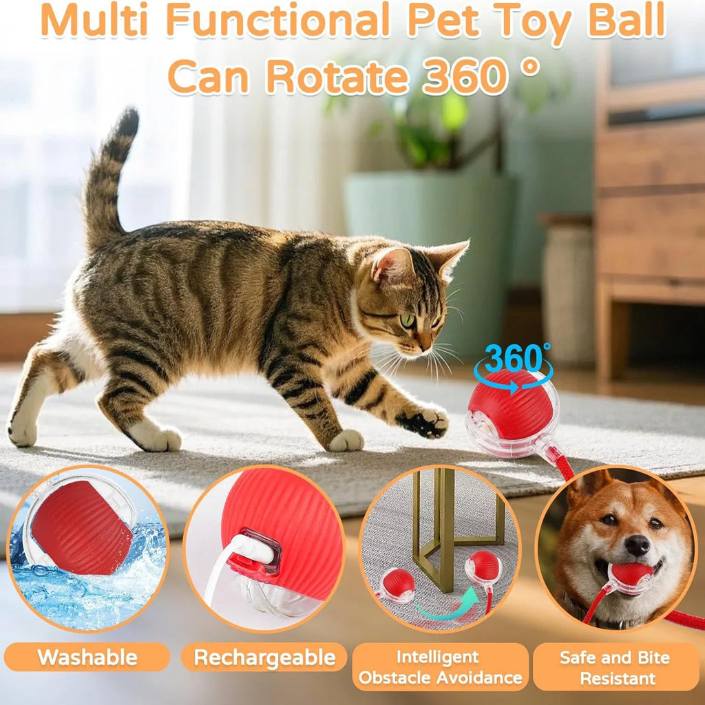 Mouse-Imitating Rolling Ball Cat Toy