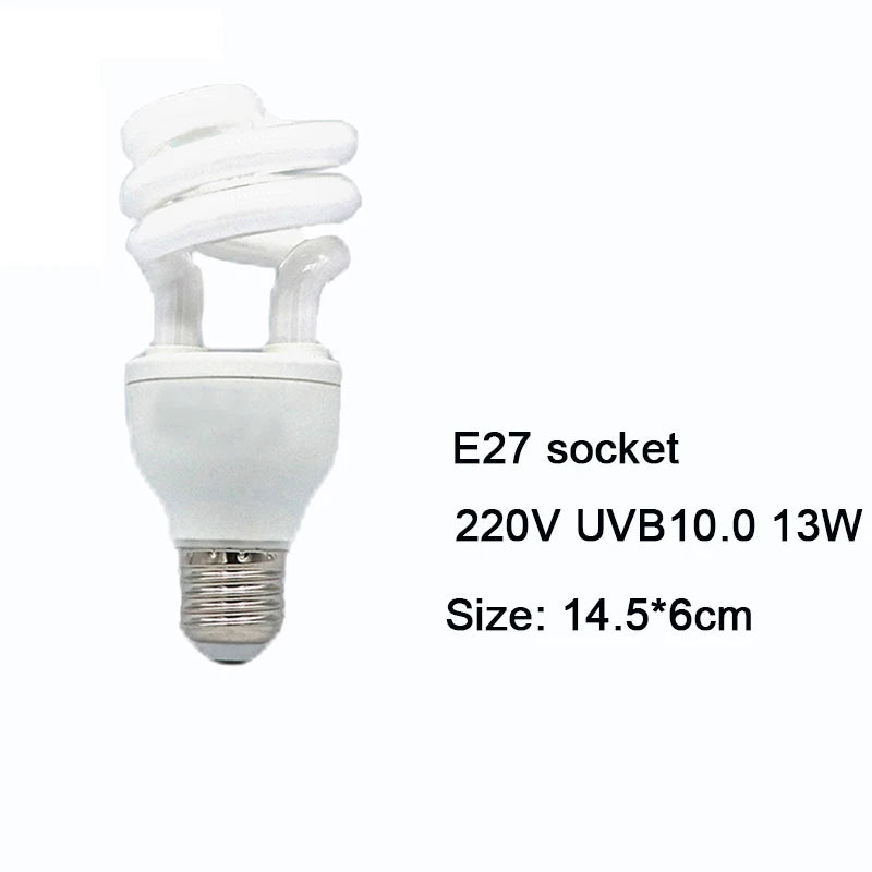 E27 UVB Calcium Lamp — 13W/26W Bulb for Tortoises & Lizards