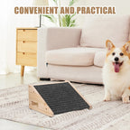 Wooden Pet Ramp for Senior Dogs & Cats, 11.79x9.82x5.89in