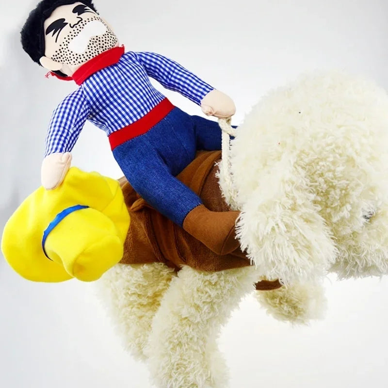 Dog Cowboy Rider Costume with Hat (Cosplay Party Outfit)
