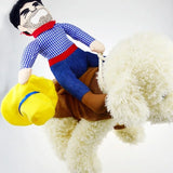 Dog Cowboy Rider Costume with Hat (Cosplay Party Outfit)