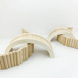 Wooden Arch Bridge Toy — Climbing Steps for Small Pets
