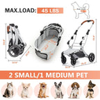 3-in-1 Foldable Pet Stroller with Detachable Carrier, Storage Basket & Pet Pad — Safe Outdoor Cart