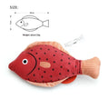 Catnip & Silvervine Fish Kicker Toy — Chew-Resistant with Wand Attachment