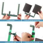 Aquarium Double-Head Sponge Filter (Air-Powered, Dual Sponge, Water Purifying)
