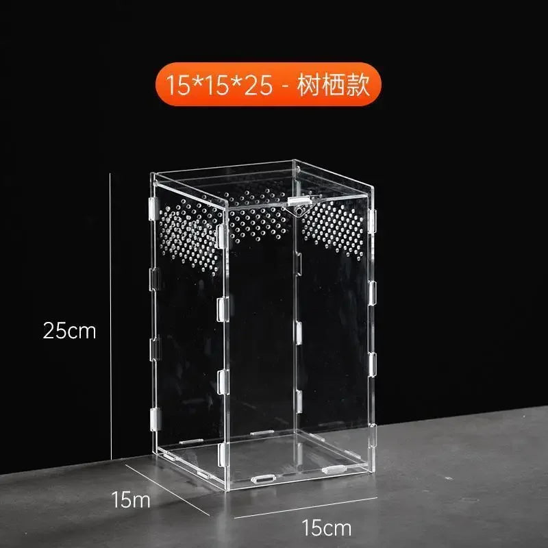 Acrylic Nano Terrarium — Ventilated Enclosure for Tarantulas & Small Reptiles