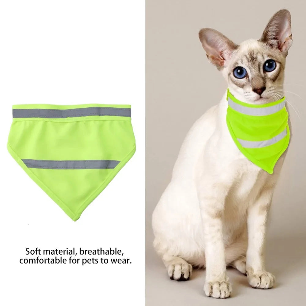 Reflective Dog Bandana Scarf (Washable, Luminous, Adjustable)