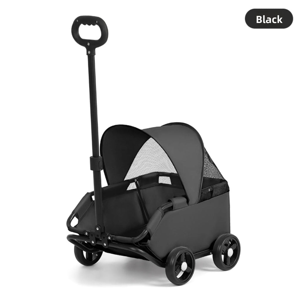 Foldable Hand Pushchair Stroller for Small Dogs, Cats & Puppies